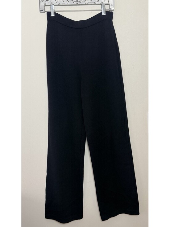 St. John Pants - ST. JOHN BASICS Black High Rise SANTANA KNIT Straight Leg Pants Sz 2
